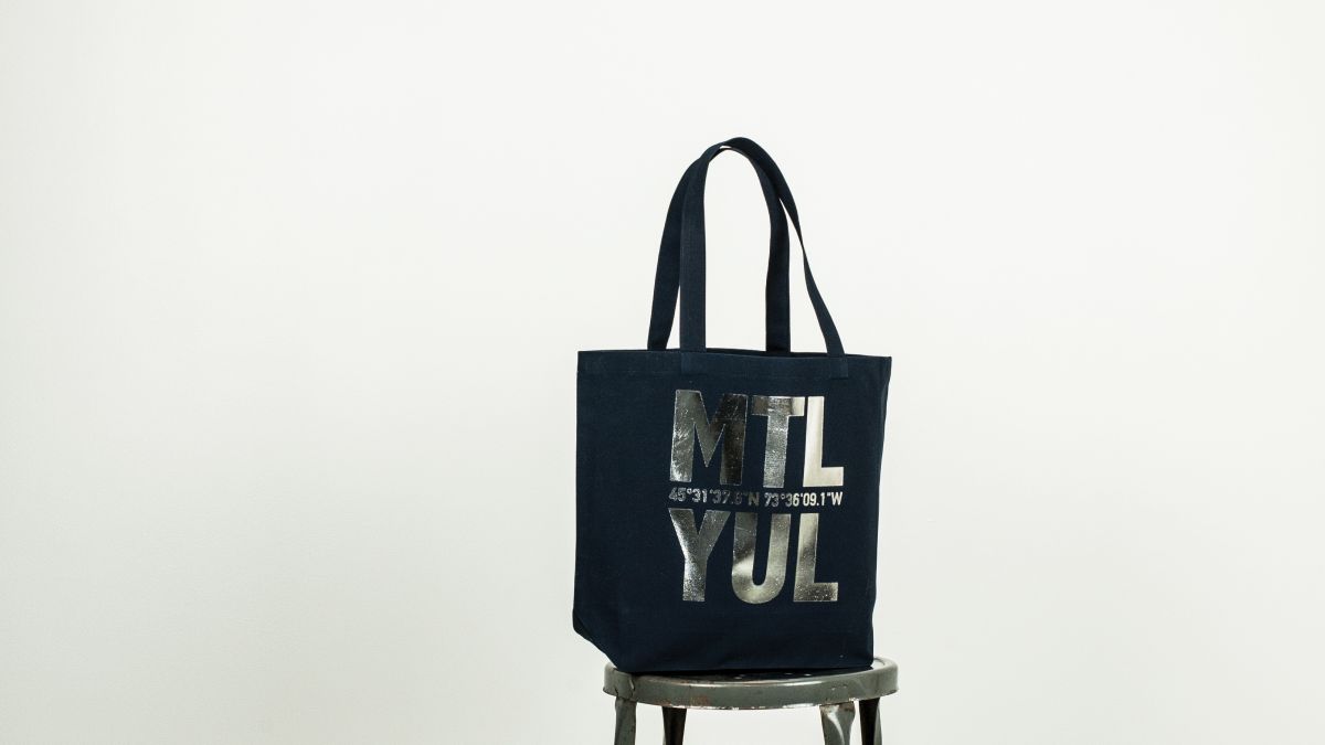 MTL YUL Canvas Tote Bag Design Montreal