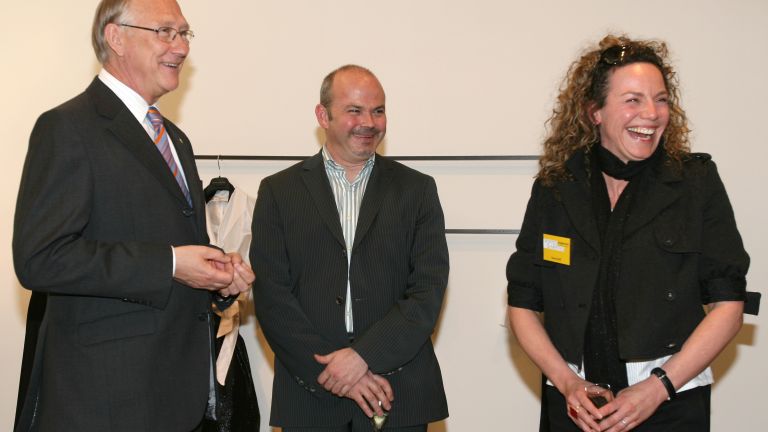 Montréal Mayor, Gérald Tremblay; Designer Michel Desjardins and spokesperson Macha Limonchik