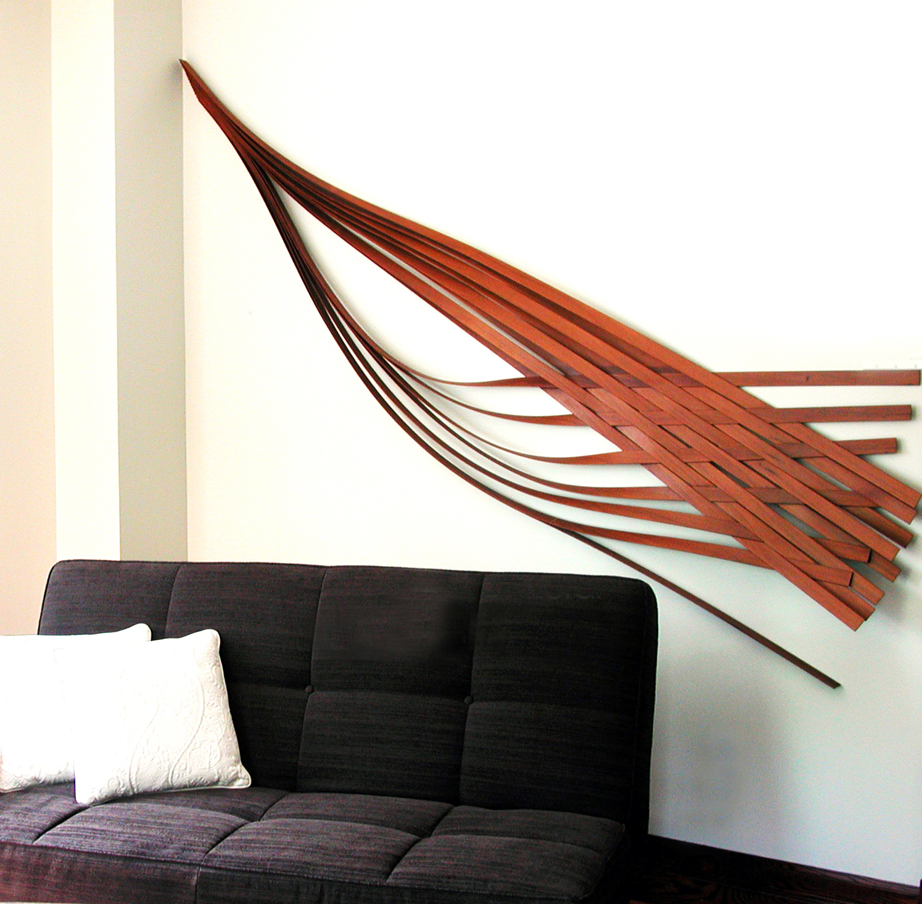 Woodwind splash, wall sculpture