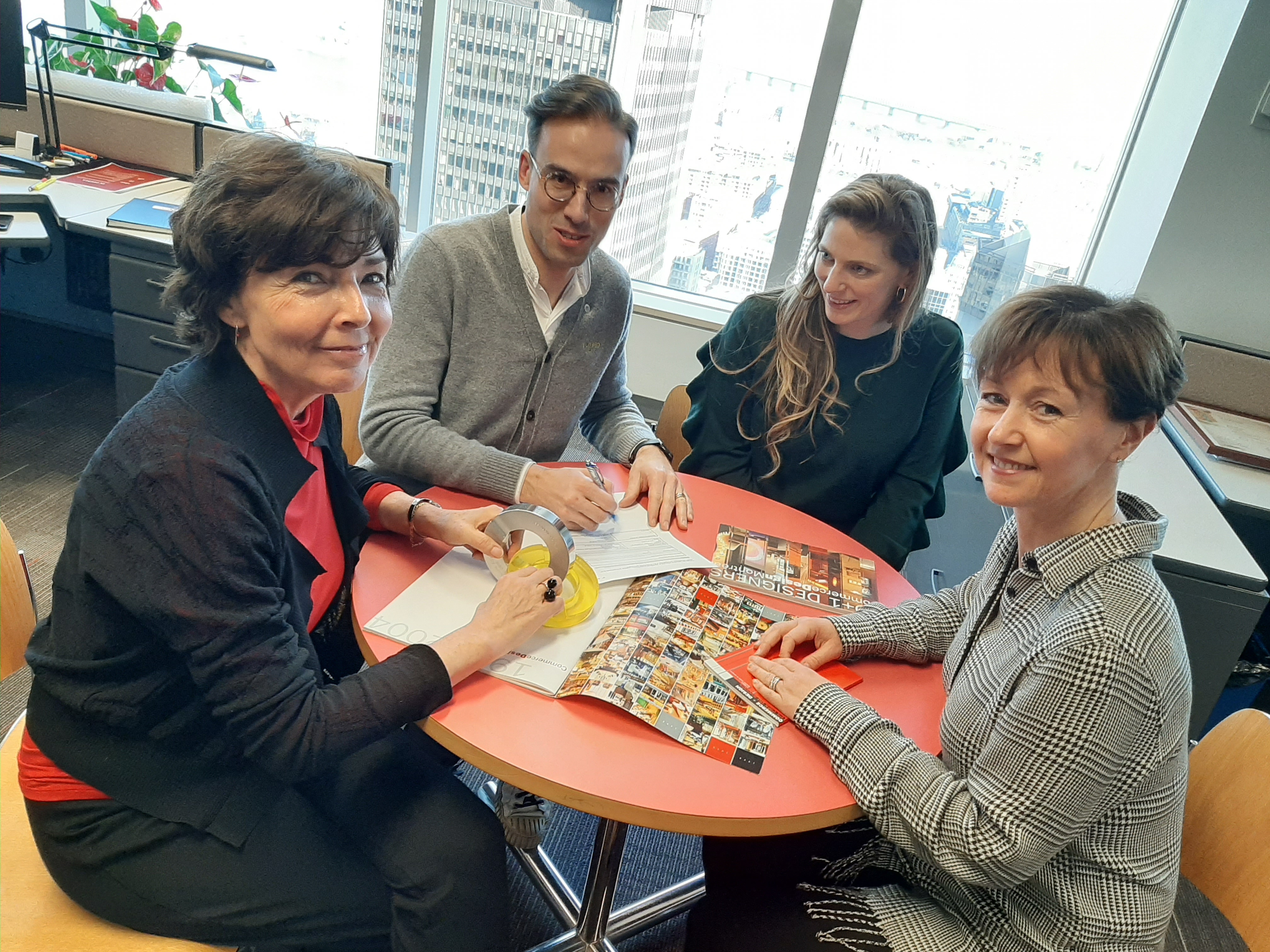 Working session: Marie-Josée Lacroix, Stijn Debaillie, Ellie Schneider, Sylvie Champeau