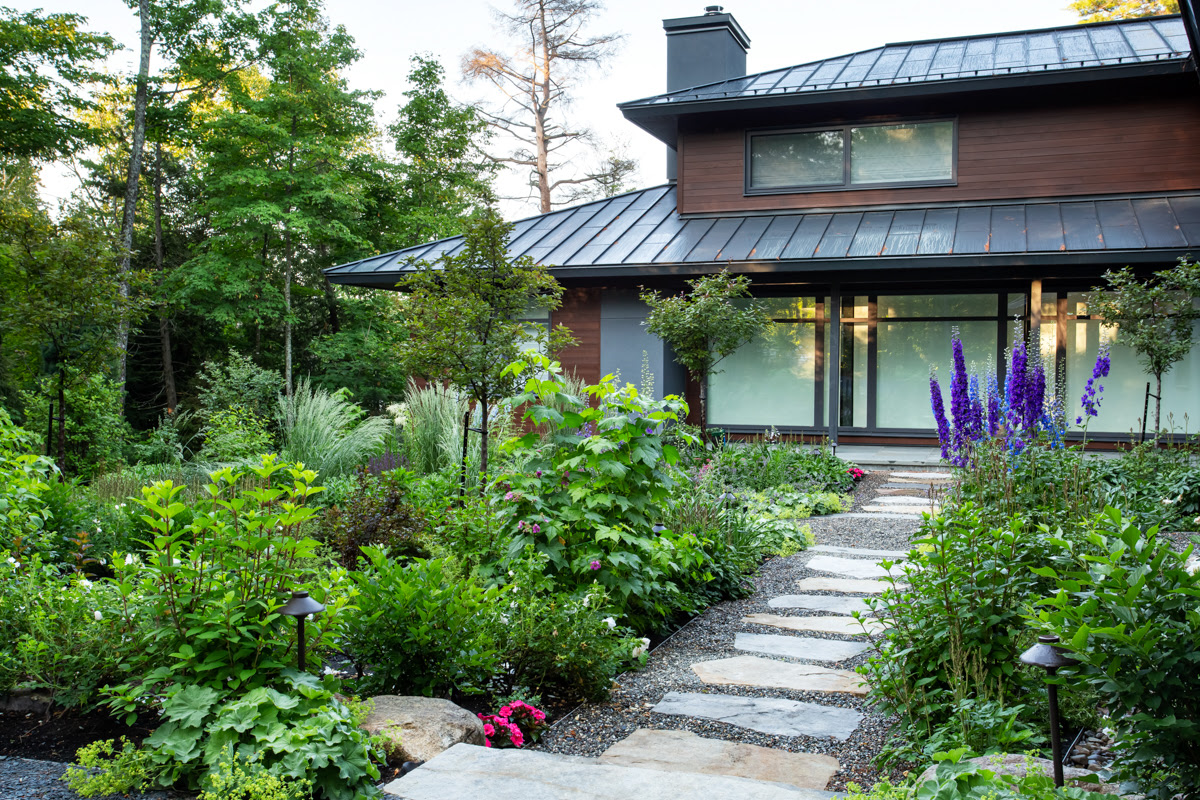 Landscaping in front of house