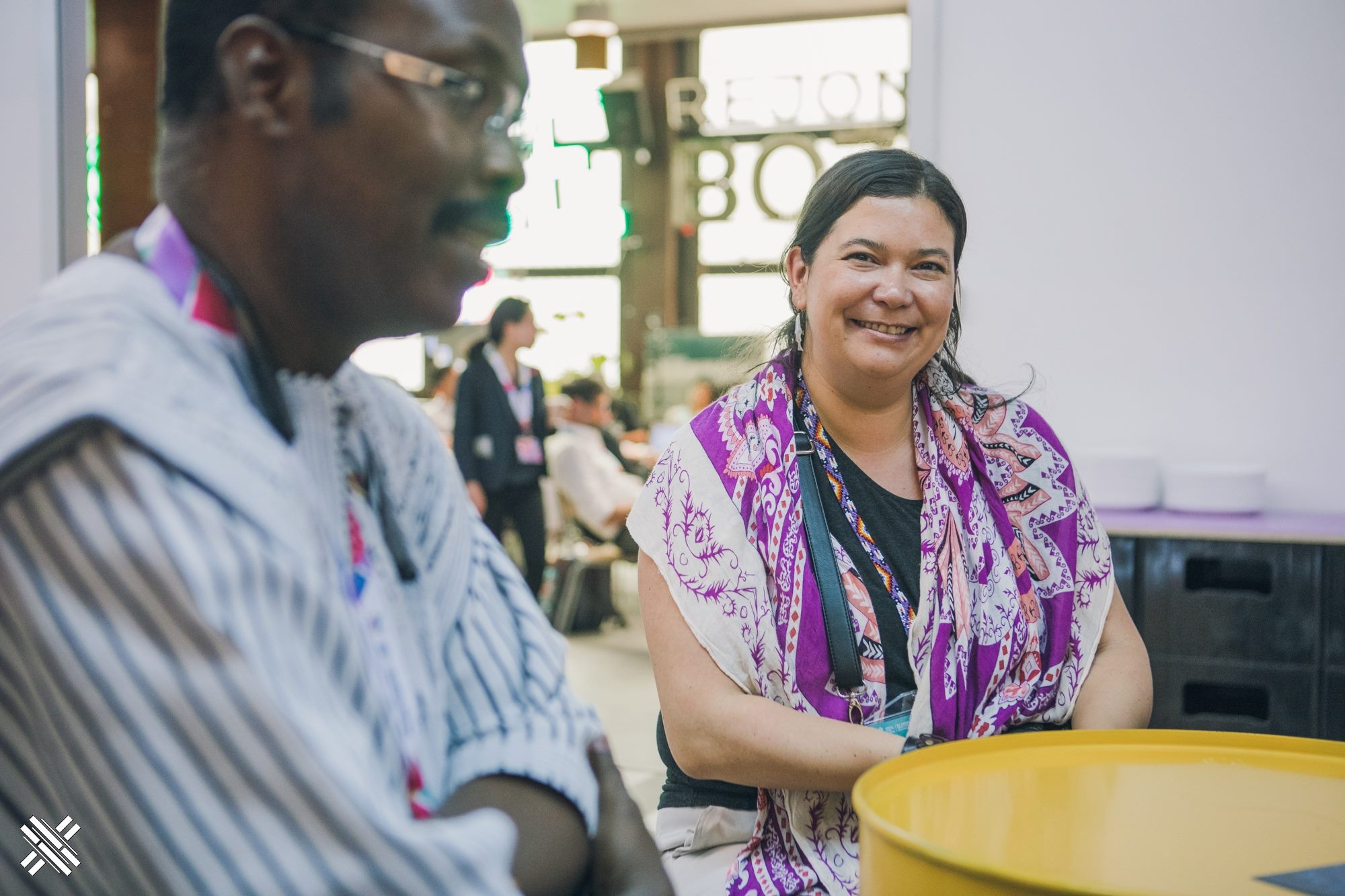 Karine Awashish, cofounder of Tapiskwan collective, at the 12th Annual Meeting of UNESCO Creative Cities Network