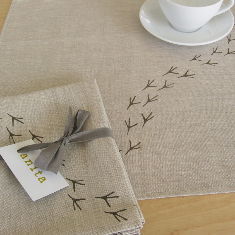 Linen bird napkins, Montreal