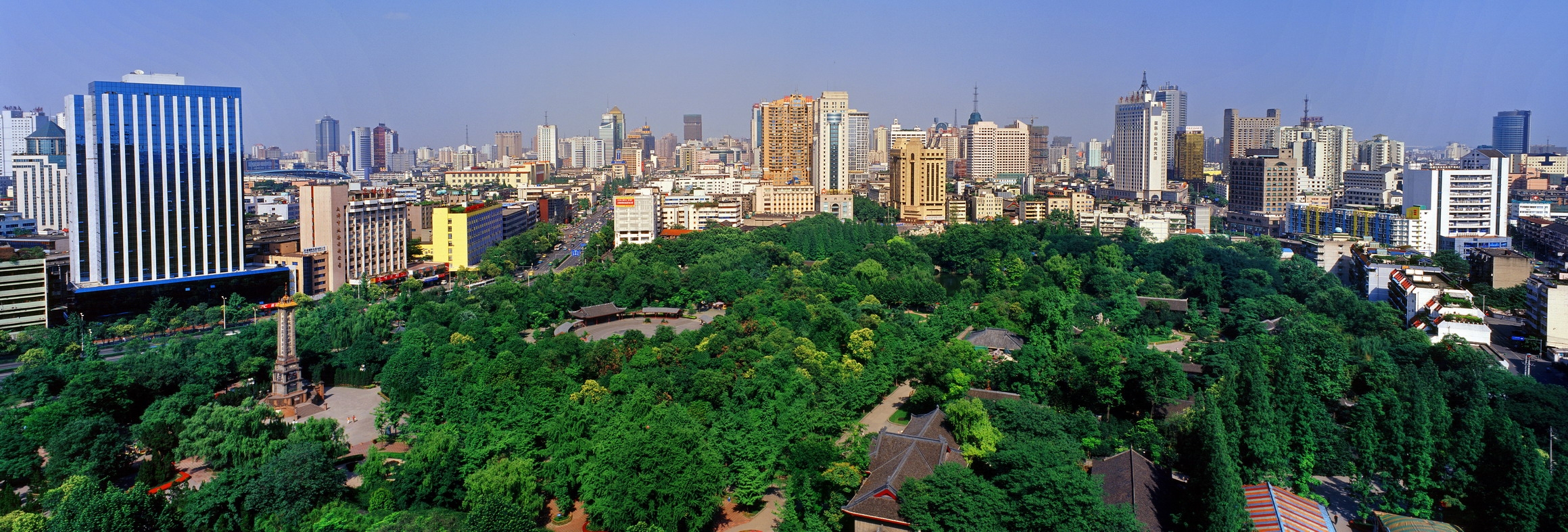 Panorama of Chengdu, China - City of Gastronomy