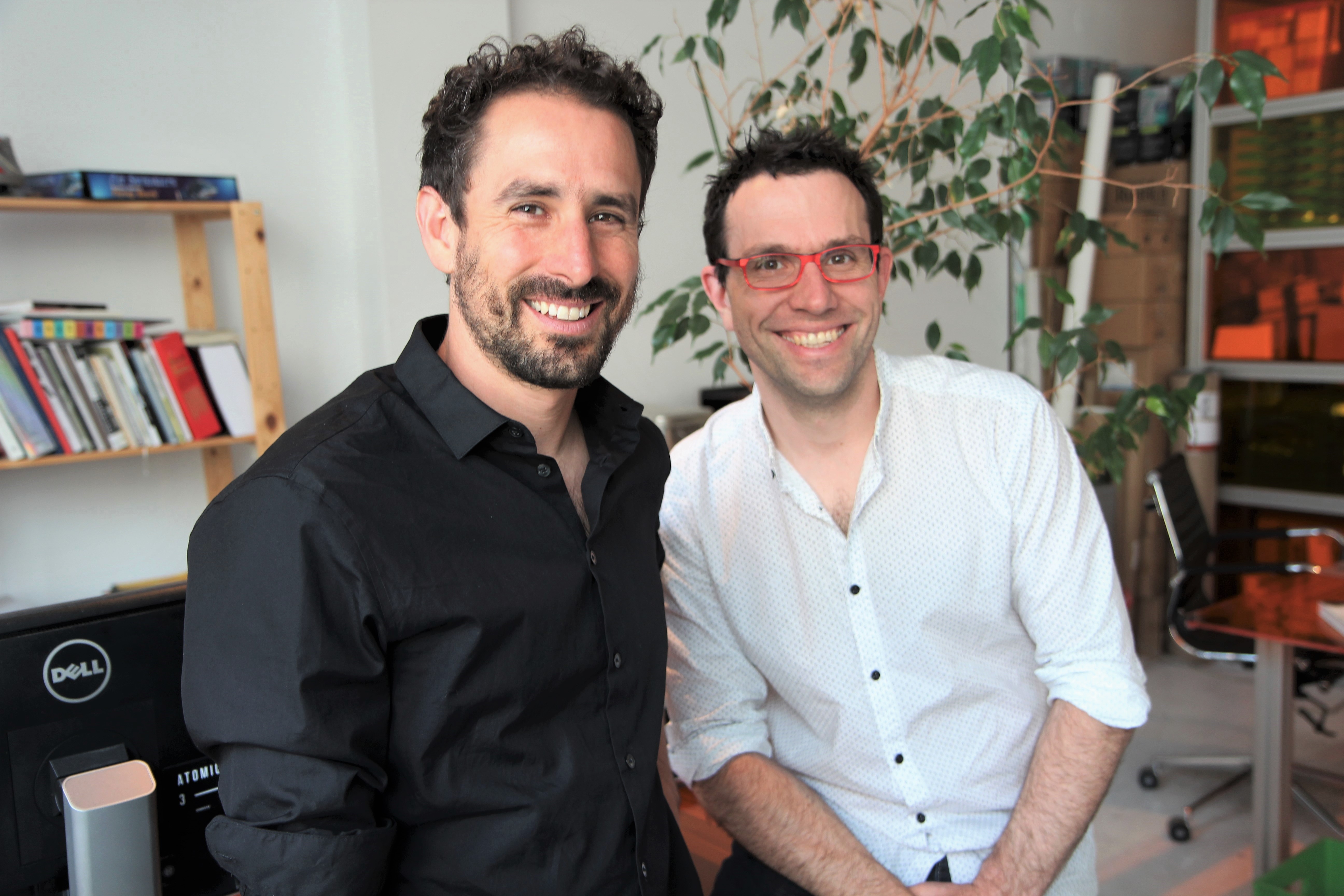 From left to right : Louis-Xavier Gagnon-Lebrun and Félix Dagenais, conceptors, founders ATOMIC3