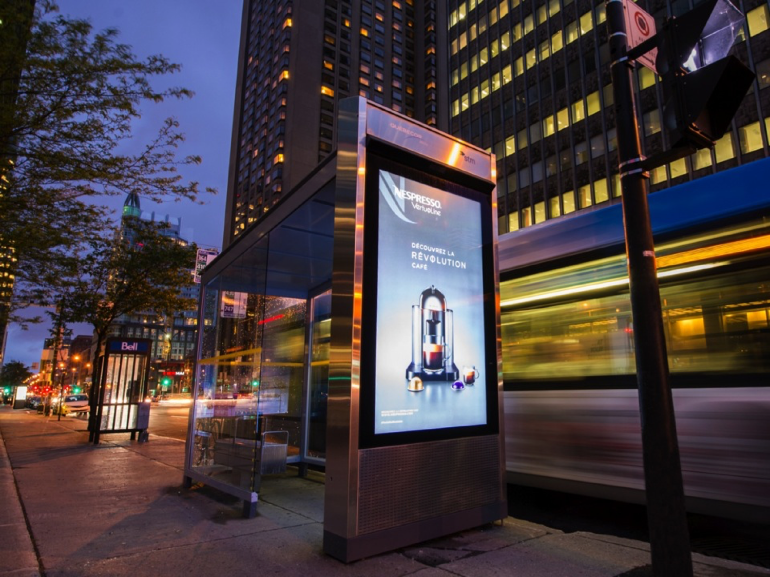 Bus shelters for Société de transport de Montréal (STM), by designers Leblanc + Turcotte + Spooner