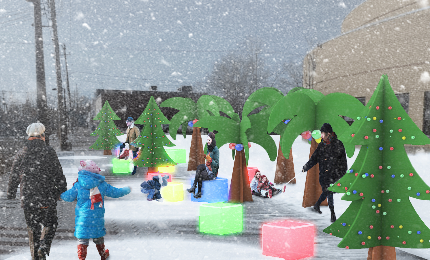 L'oasis d'hiver Winter Station, Anjou Borough