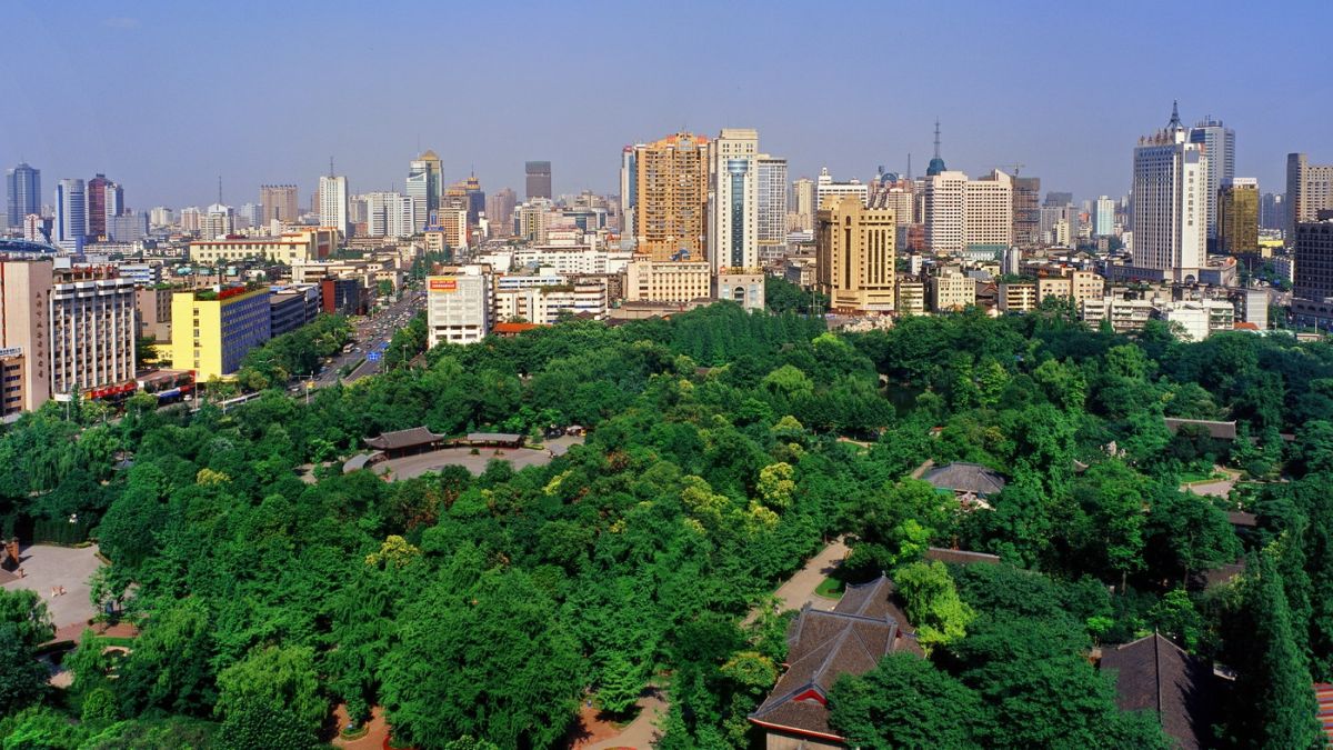 Panorama of Chengdu, China - City of Gastronomy