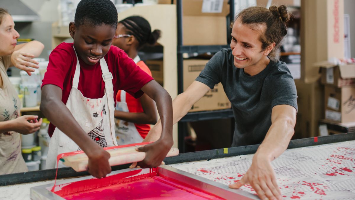 Côte-des-Neiges Intercultural Library, screenprinting workshop, August 16, 2016