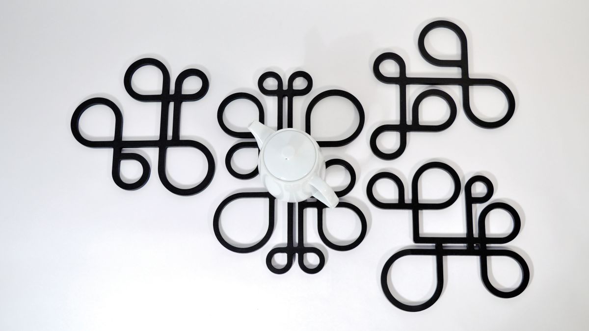 A+B+C+D Trivets — Black