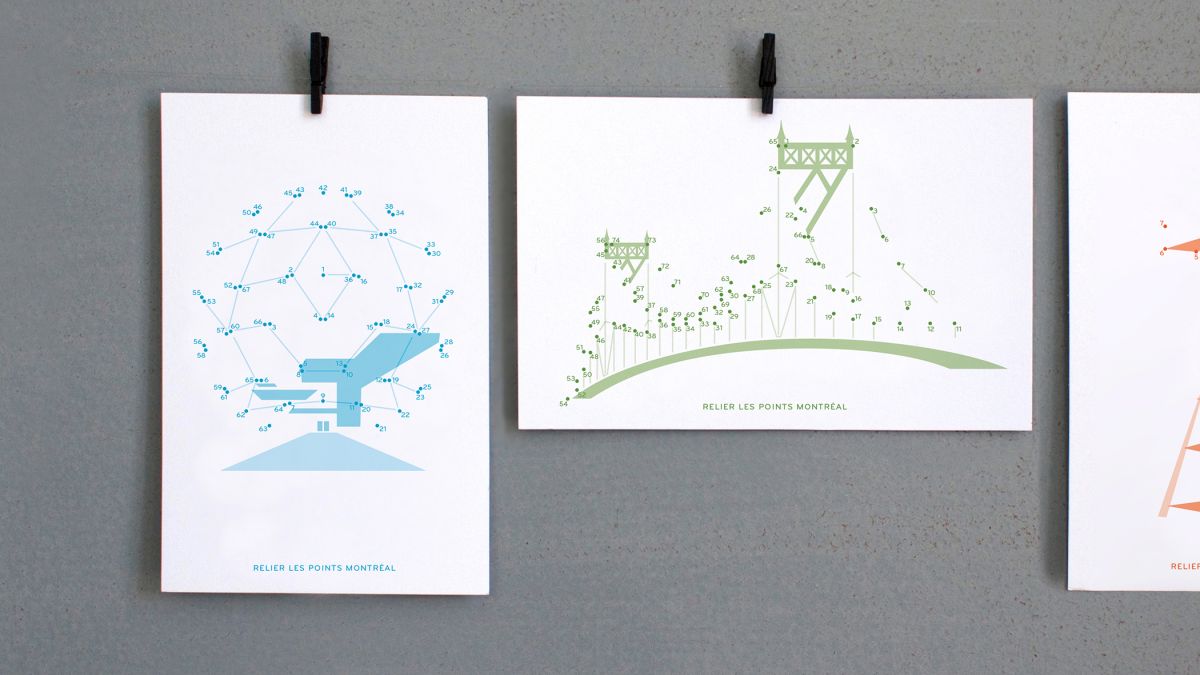 Connect the dots postcards, Montréal, 2018