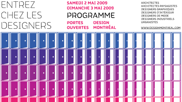 Programme des Portes ouvertes Design Montréal 2009