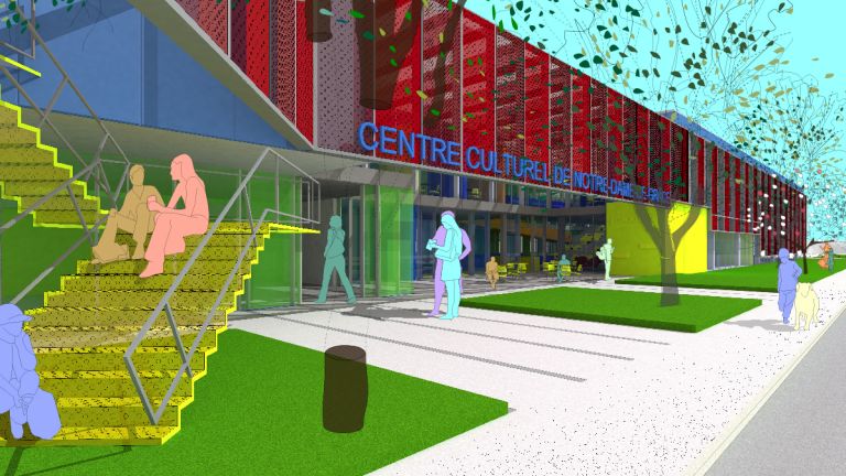 Perspective of the Monkland entrance