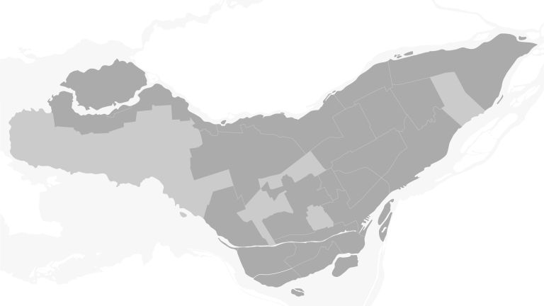 Carte Montréal épurée