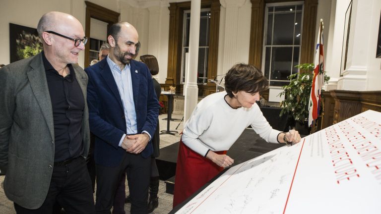 Signature de l'Agenda montréalais 2030_Marie-Josée Lacroix