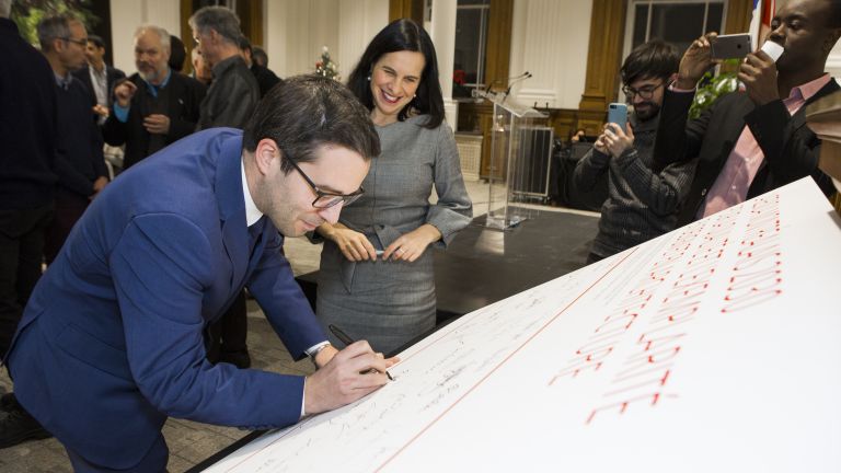 Signature de l'Agenda montréalais 2030