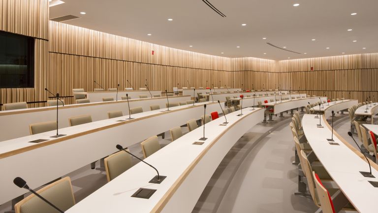 Auditorium, Research Institute of the MUHC, Montréal, 2015