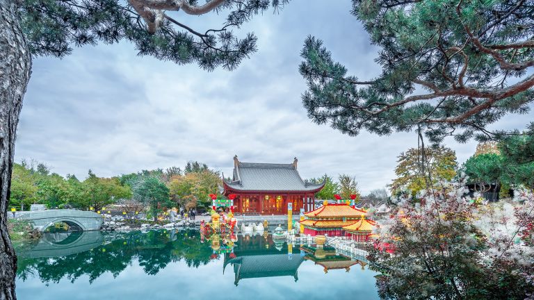 Chinese Garden Pavilion restoration, Botanical Garden, Montreal, 2016
