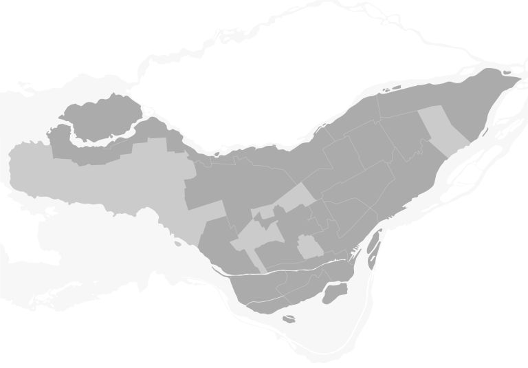 Carte Montréal épurée