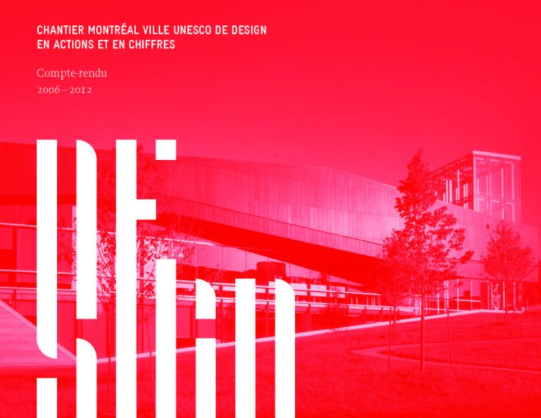 Couverture, Compte rendu Chantier Montréal Ville UNESCO de design, 2006-2012