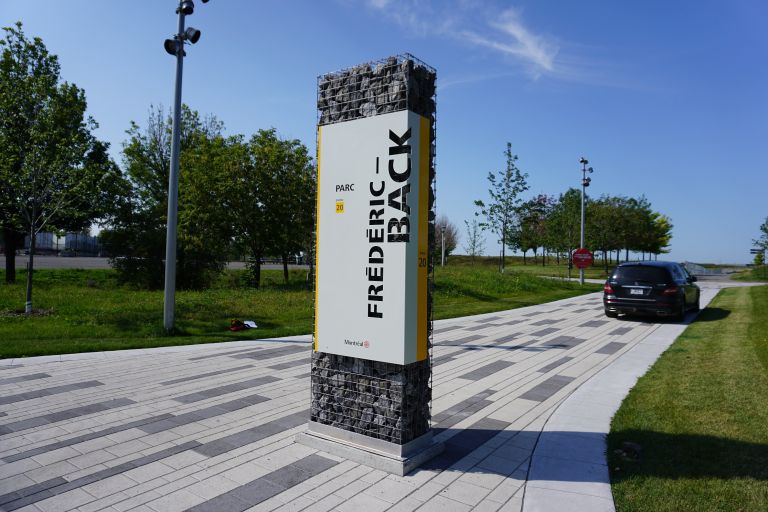 Parc Frédéric-Back signage, Montréal, 2018