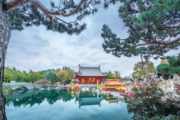 Chinese Garden Pavilion restoration, Botanical Garden, Montreal, 2016