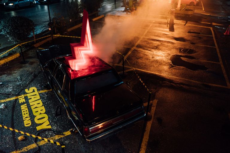 Installation for the launch of new album Starboy by The Weeknd, Montréal, 2017