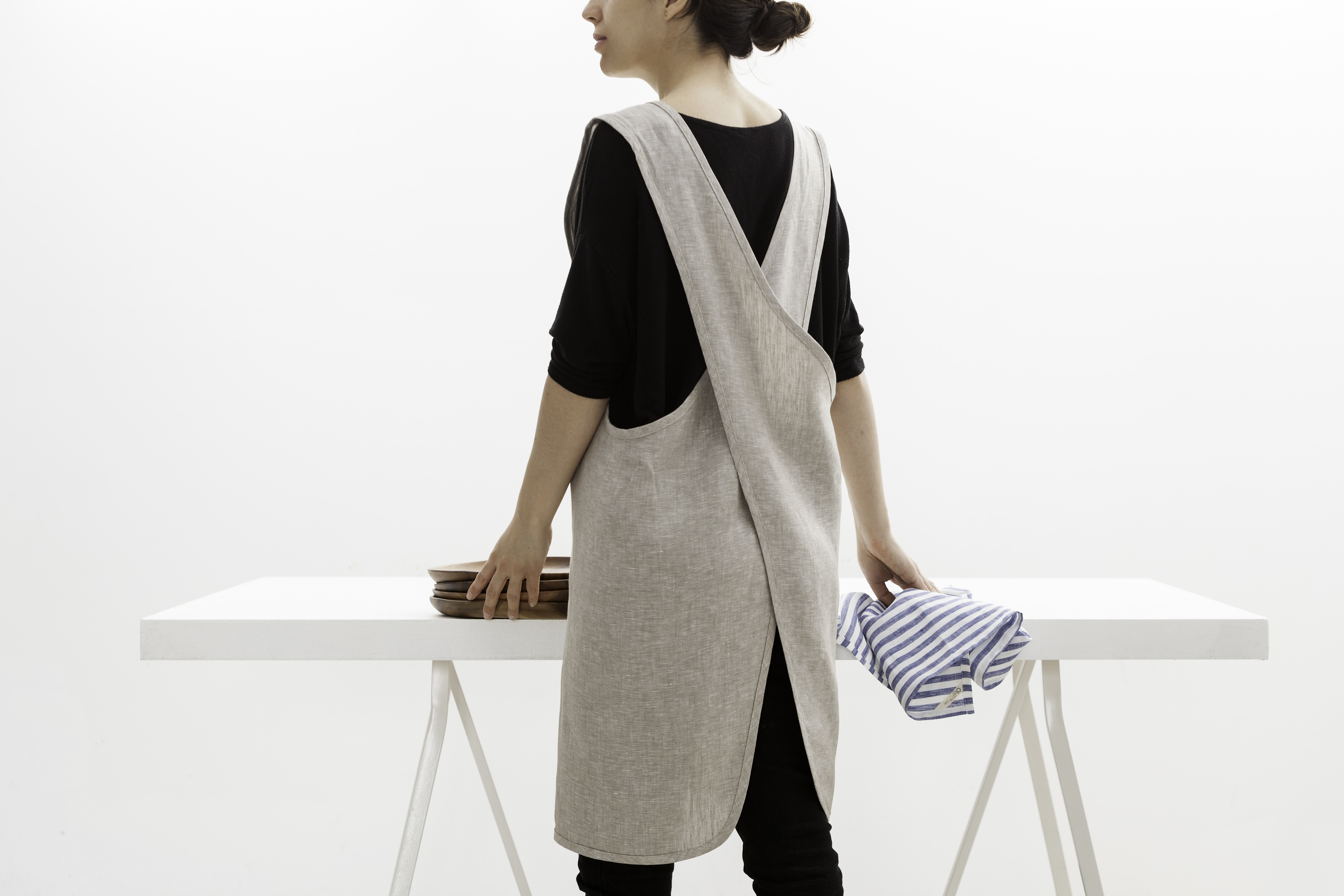 Linen Cross Back Apron, 2014