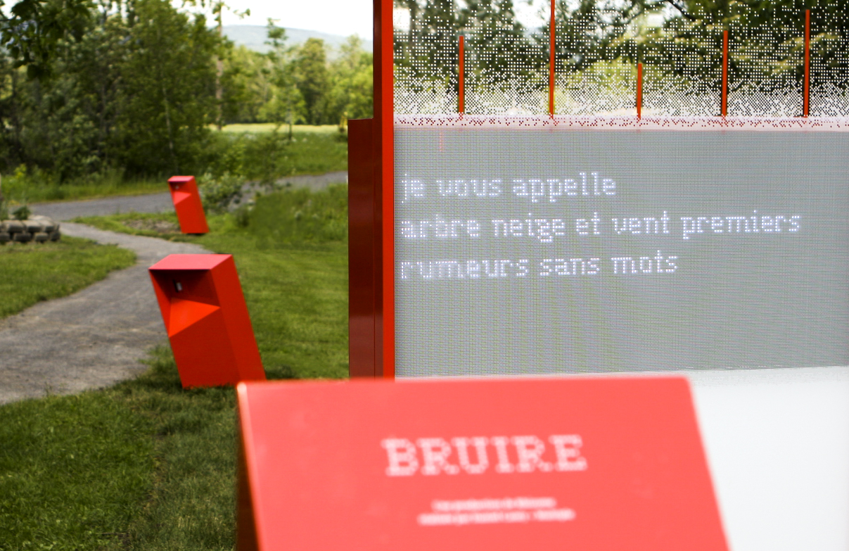 Poetic interactive installation, Beauport, Quebec, 2013