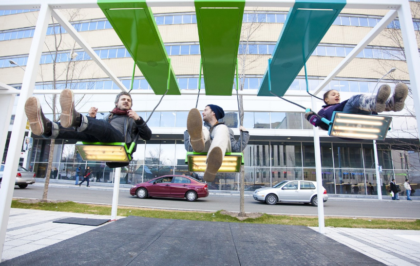 Musical swings, Montreal, 2011-2012-2013