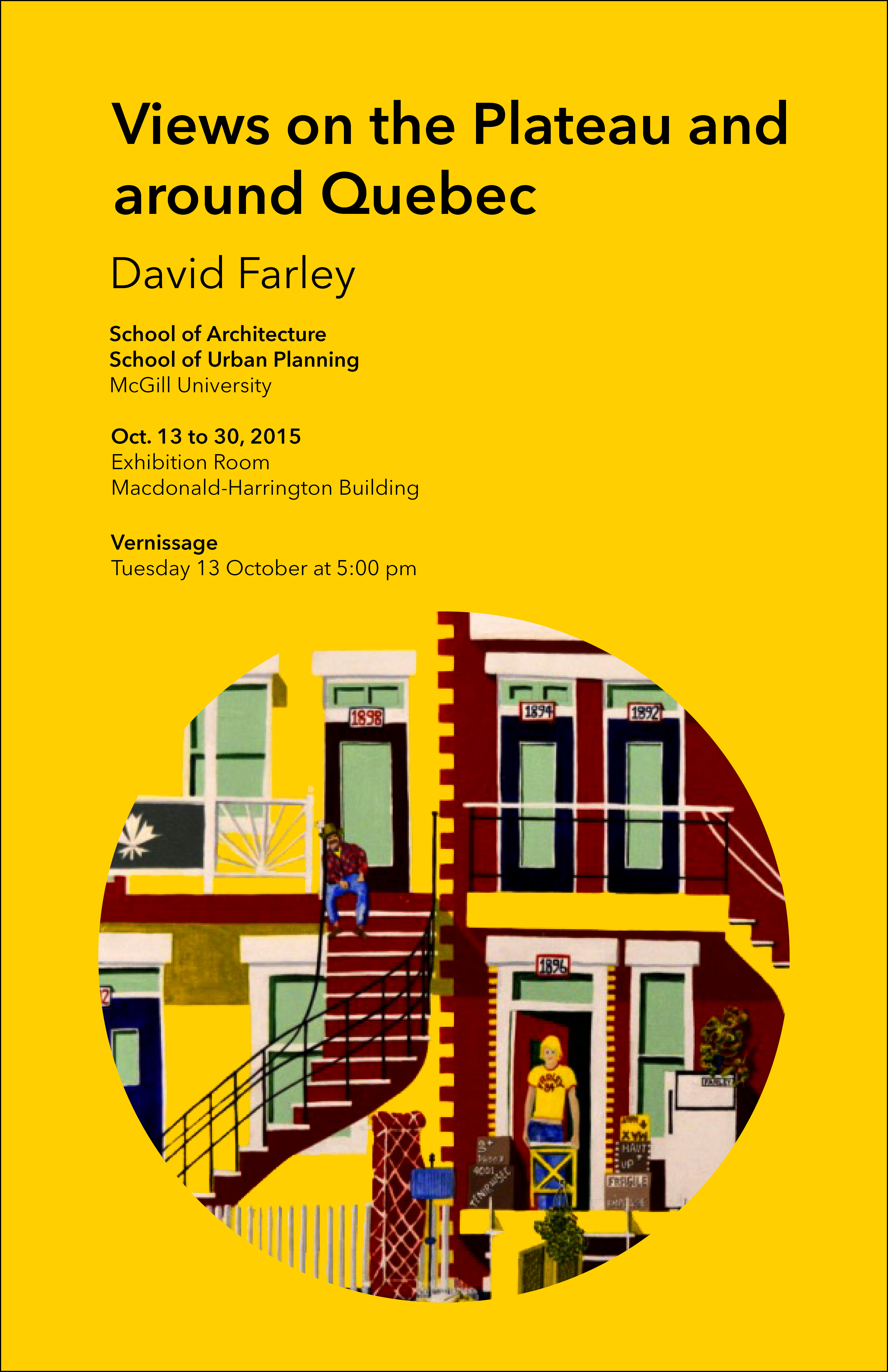 David Farley Exhibition Poster, Montréal, 2015