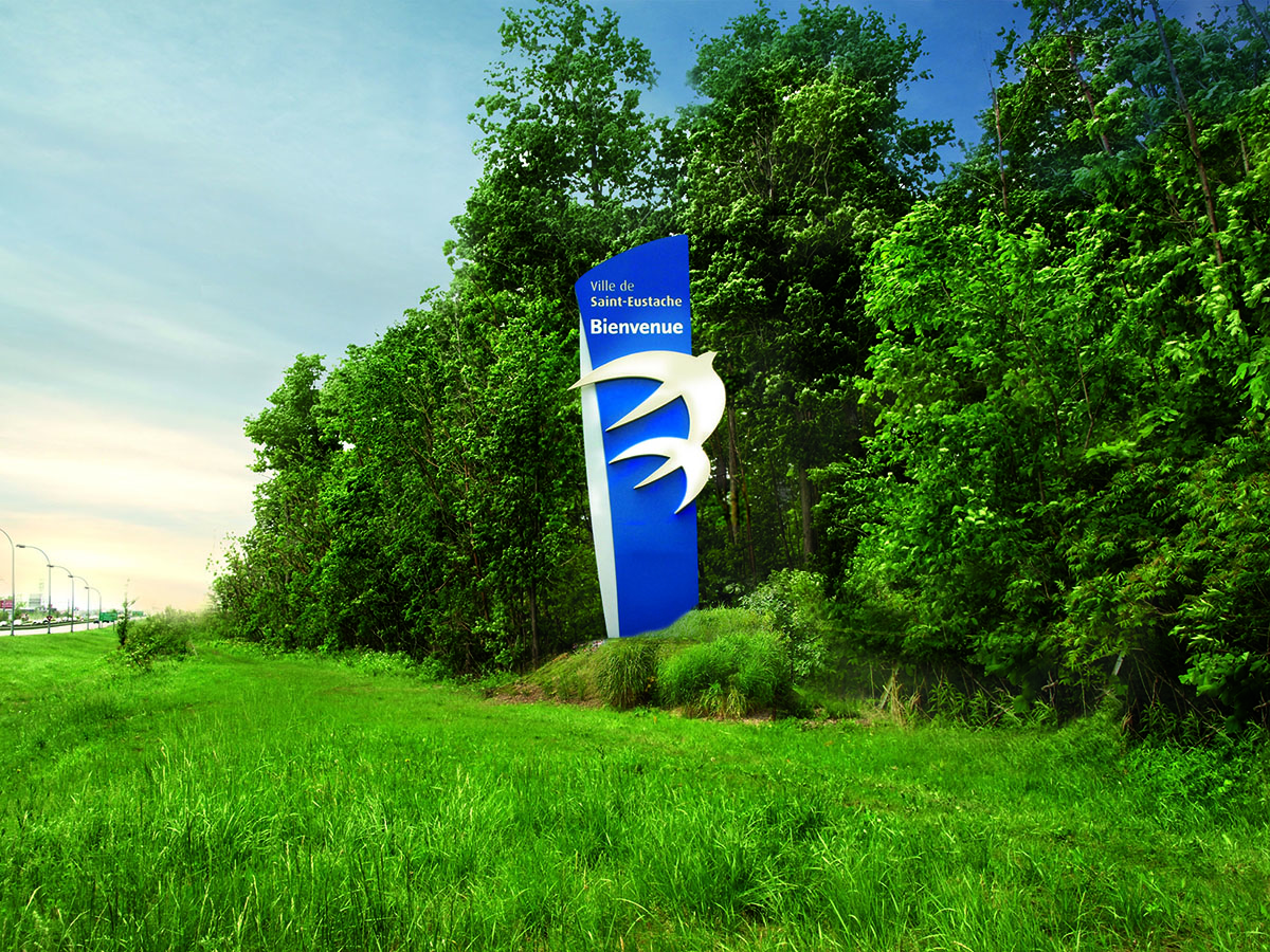 Municipal master plan signage, St-Eustache City, Quebec, 2011