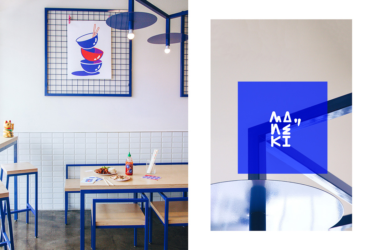 Restaurant Maneki graphic identity, Montréal, 2017