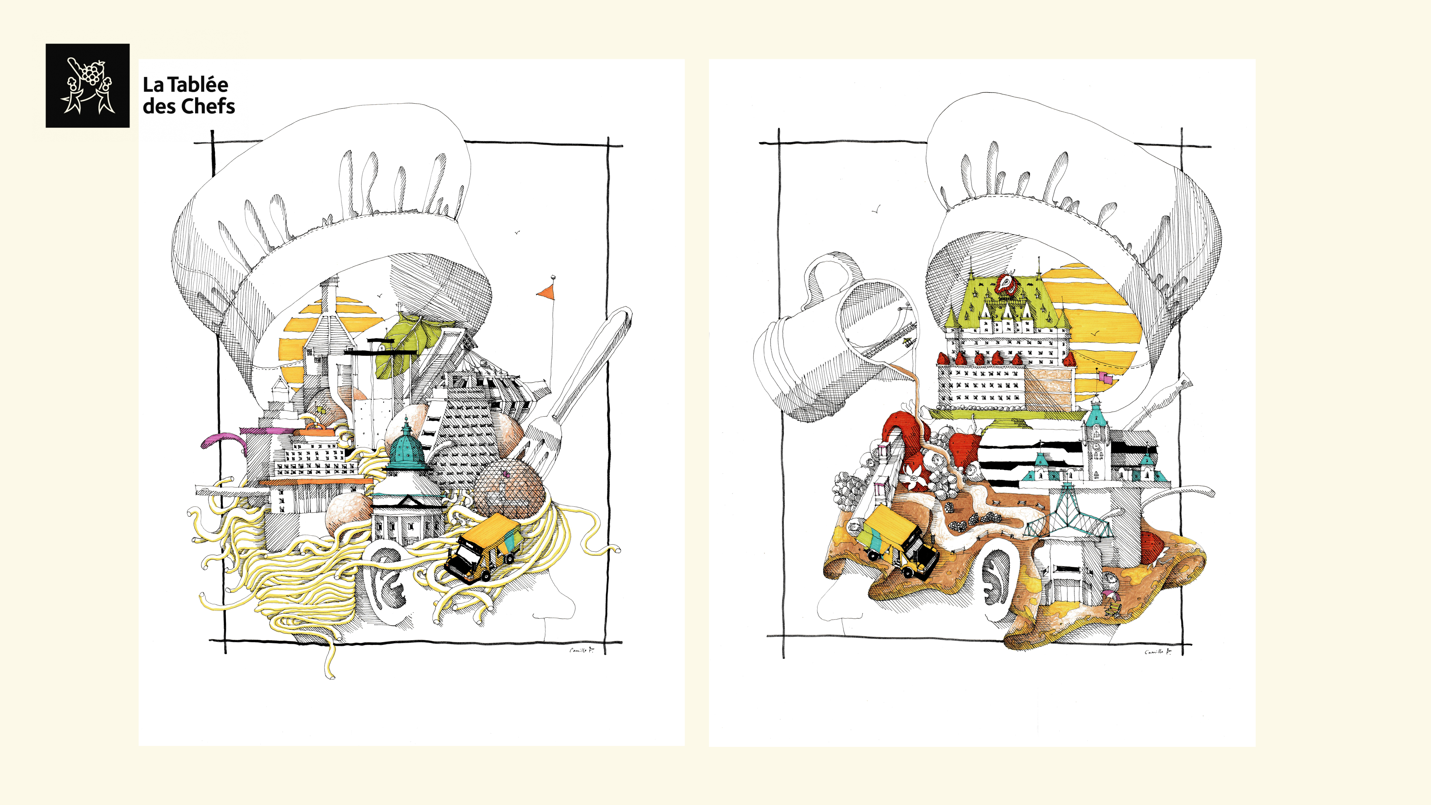 Illustrations for La Tablée des Chefs, Montréal, 2017