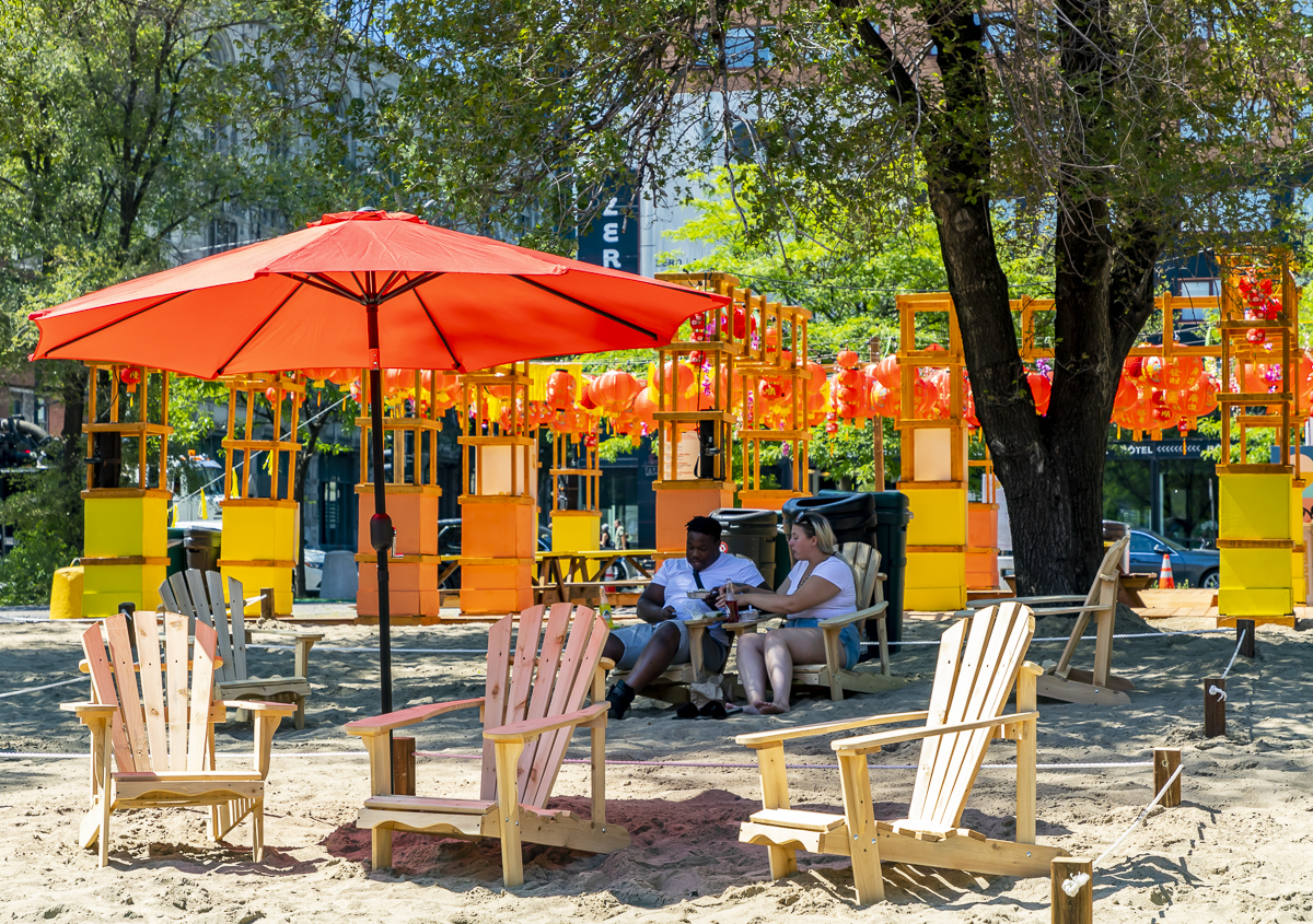 Terrasse Shā Tān, Quartier des Spectacles, Montréal, 2020