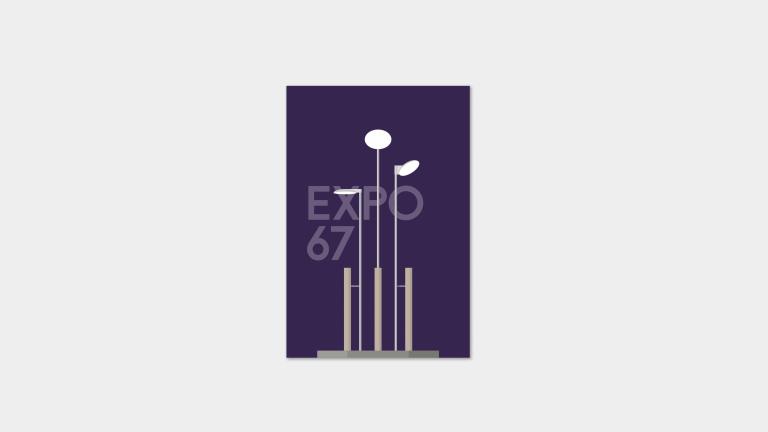 Carte postale — Lampadaires de Montréal (Expo 67)