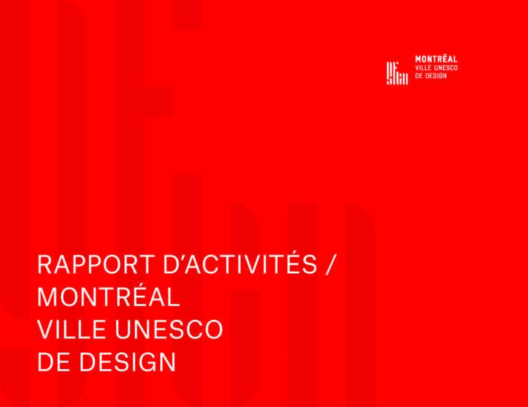 Couverture Rapport 2012-2015 Montréal Ville UNESCO de design