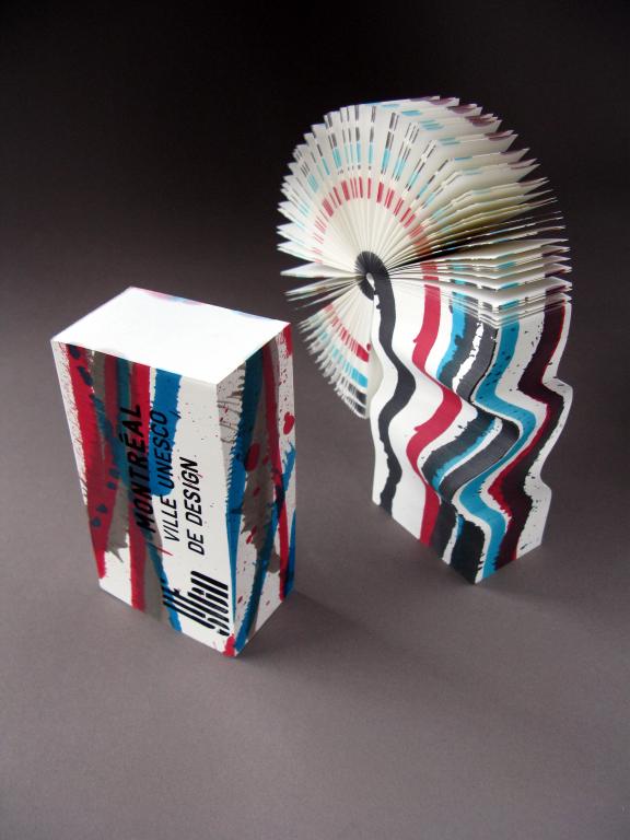 Morph Pad, sculpture de papier torsadé, cadeau d'entreprise