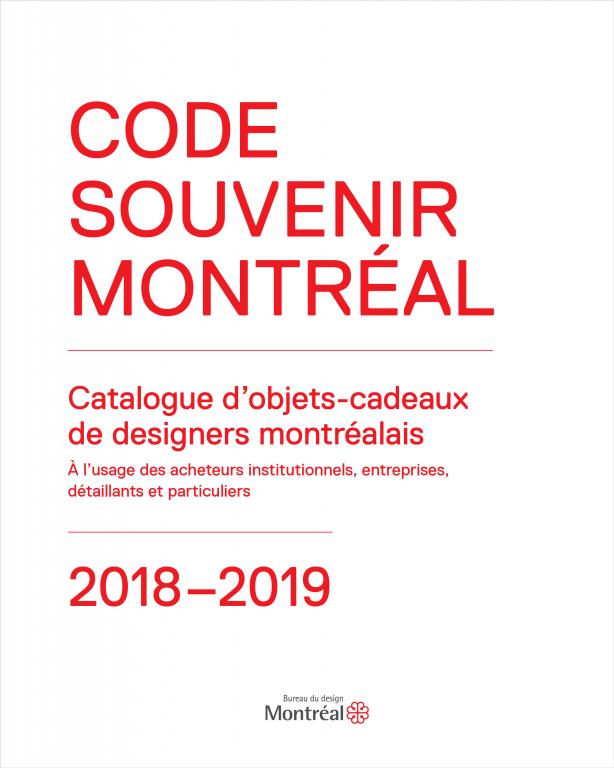 Couverture catalogue CODE SOUVENIR MONTREAL 2018-2019