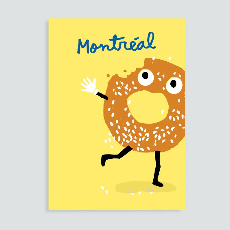 Postcard, Greeting Card and Art Print — Images de Montréal (Bagel)