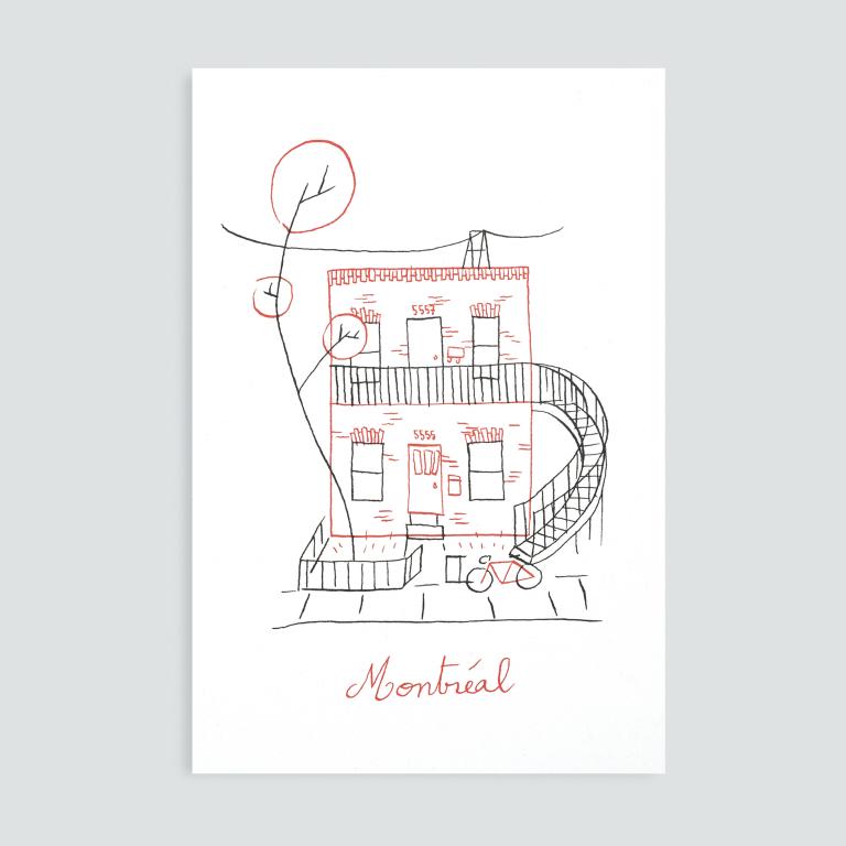 Carte postale, carte de souhaits et affichette — Images de Montréal (Duplex)