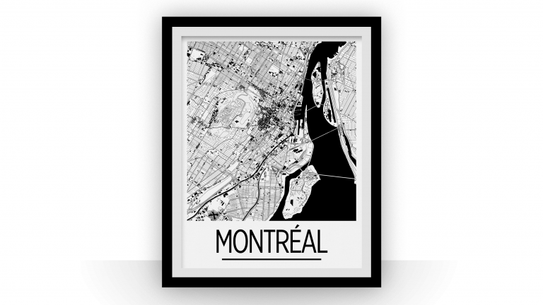 Affiche de la carte de Montréal, 2015