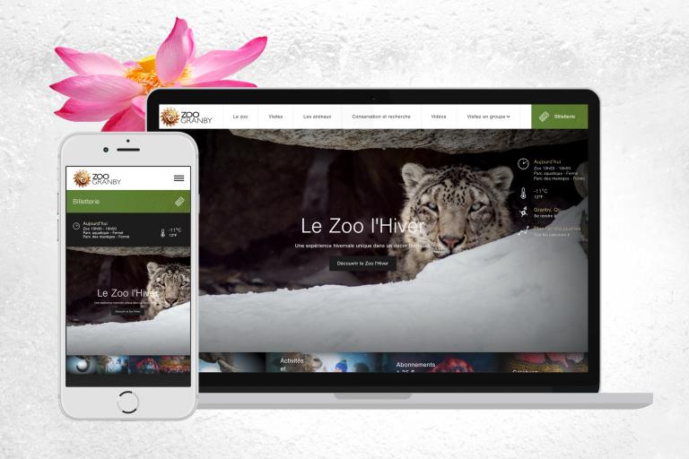 Site web du Zoo de Granby, Montréal, 2016
