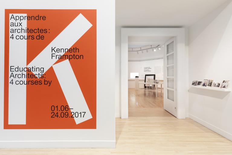 Design d'exposition et campagne, Apprendre aux architectes : quatre cours de Kenneth Frampton, CCA, Montréal, 2017