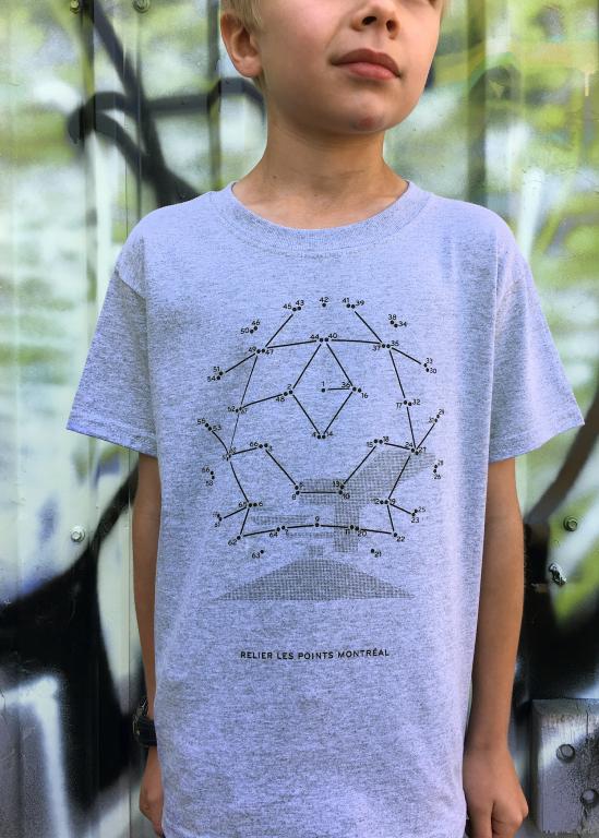 T-shirt Relier les points Montréal pour enfants, la Biosphère, 2017