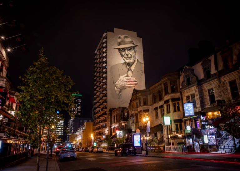 Murale Leonard Cohen, Montréal, 2019