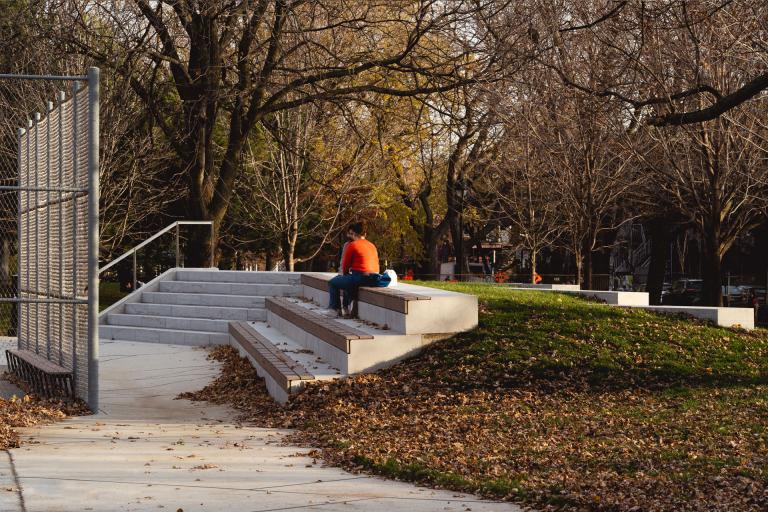 Gradins, Parc Sir-Wilfrid-Laurier, Montréal, 2019