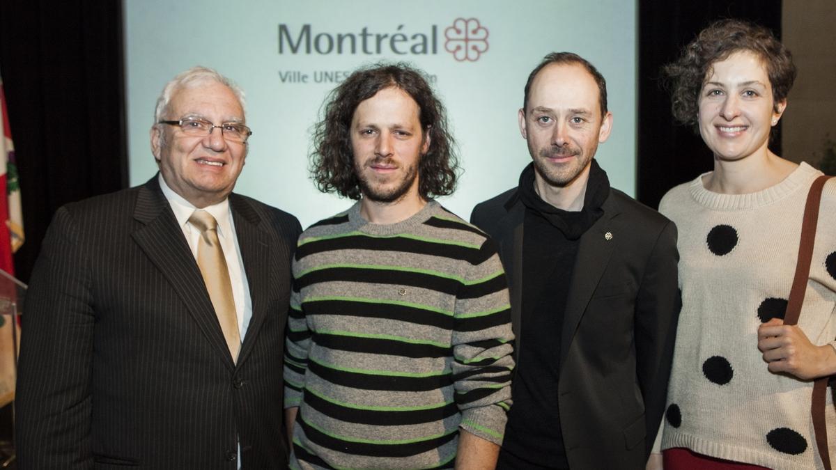 Cérémonie officielle de remise de la bourse Phyllis-Lambert Design Montréal, 9 décembre 2013.