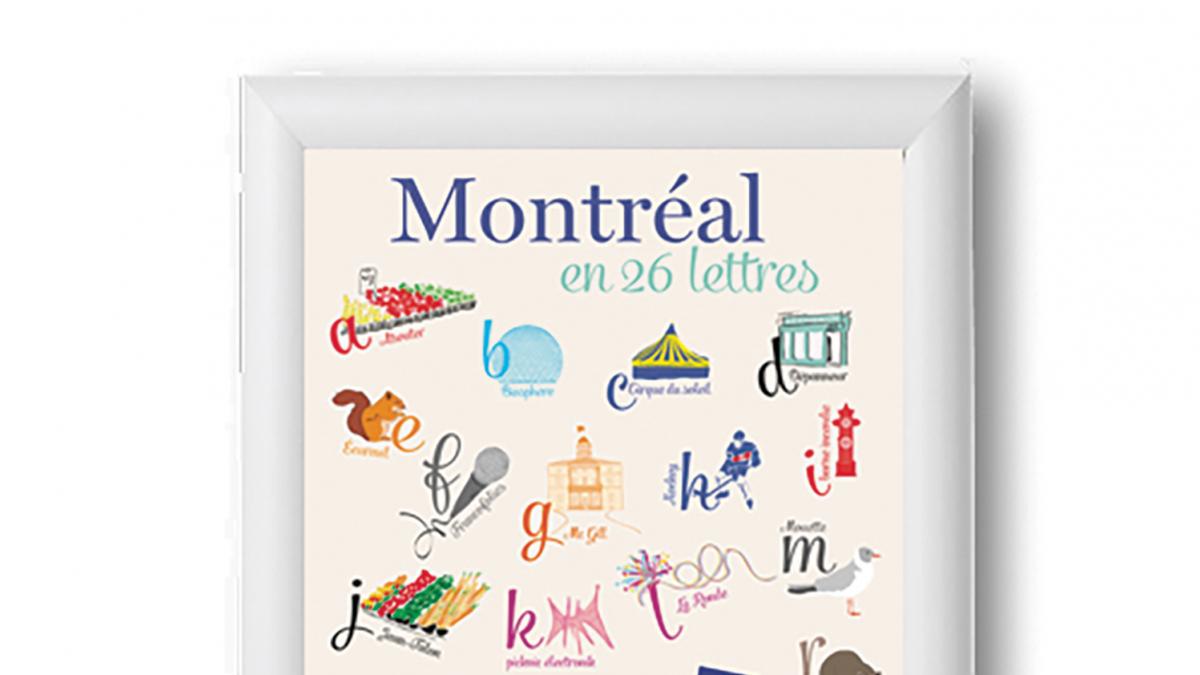 Affiche Montréal en 26 lettres