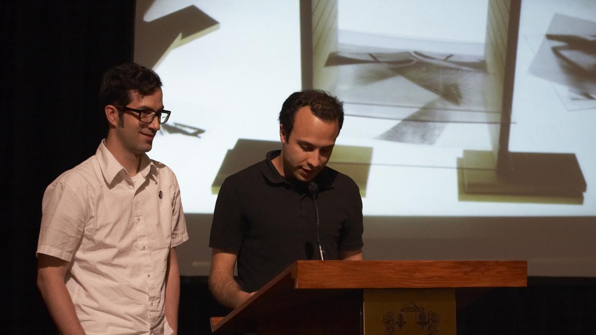 Danny Aubin and Vincent Carrière-Marleau (student winners)
